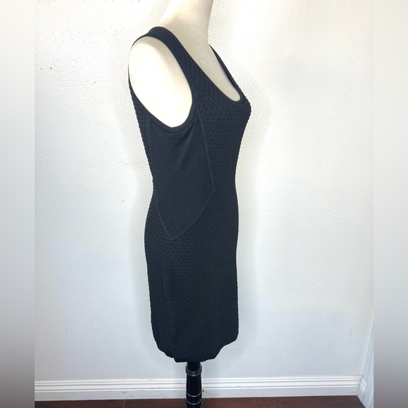 RAG & BONE Bodycon Stretch Dress Black Sheer Mesh Back Mini Sleeveless Small - Picture 2 of 14